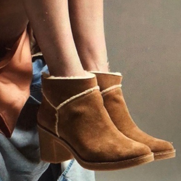 NEW!! UGG Kasen II Chestnut Pull on Heeled Ankle Booties - Picture 7 of 8